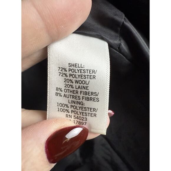 Banana Republic Womens Wool Blend Preppy Academia Coat Size M Belted - Picture 4 of 7